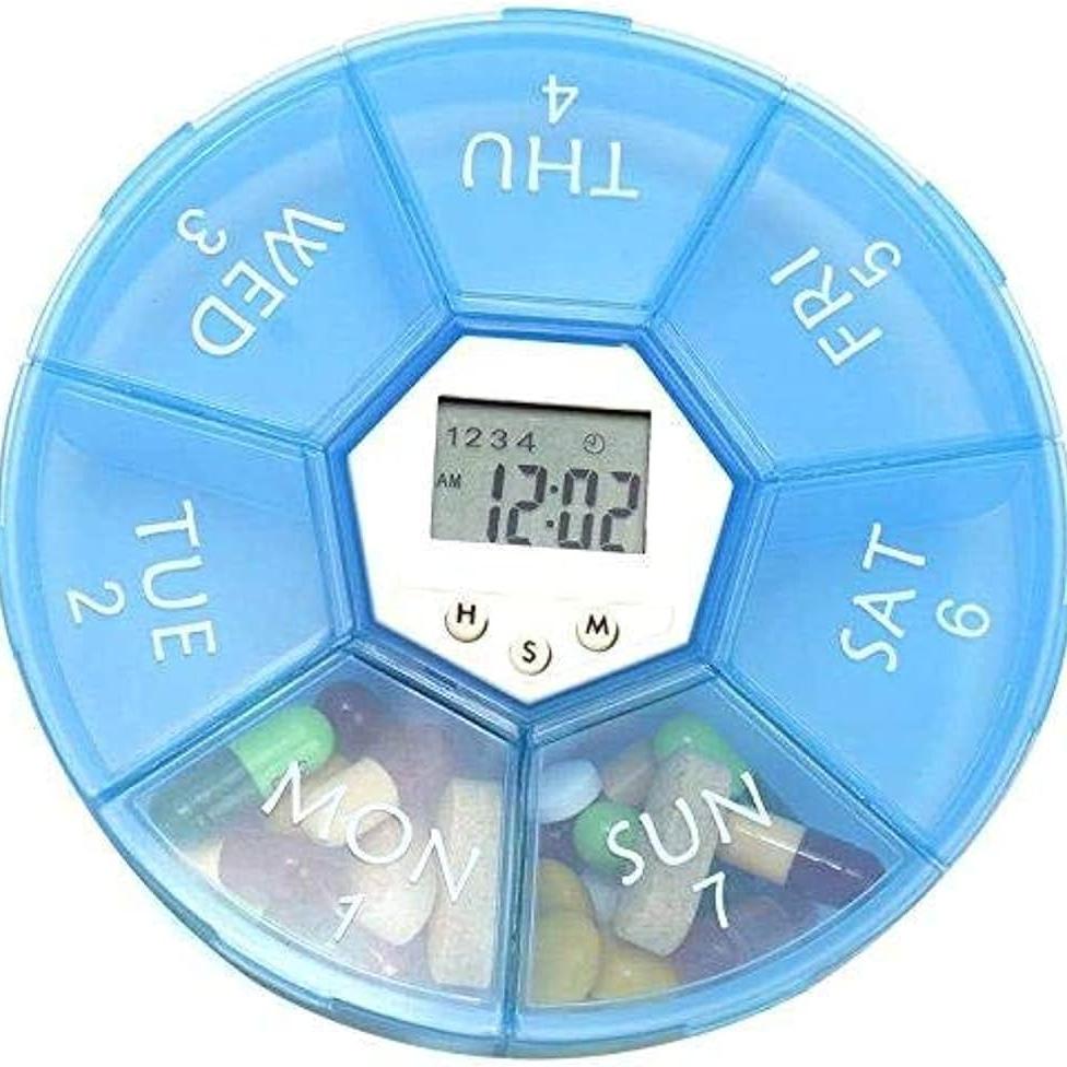 Medicine Storage Case/Pill Dispenser with Alarm Clock