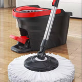 Pedal Spin Mop and Bucket Set with 360° Swivel Microfiber Mop