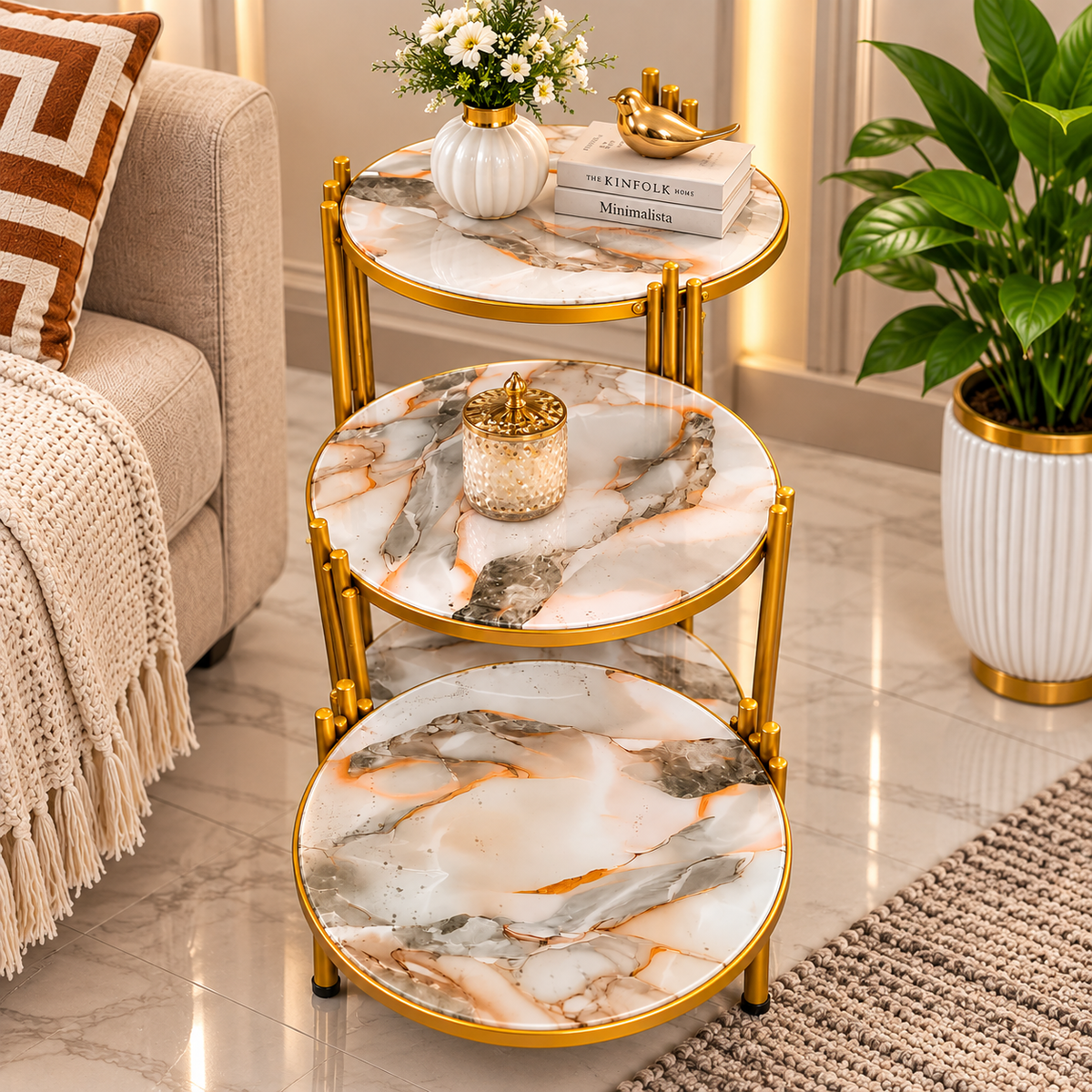 3 in 1 Marble Nesting Tables Nesting table Nesting Tables