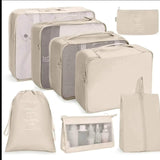 Furaha Finds 8pcs Travel Luggage Organizer Set with Toiletry Bag
