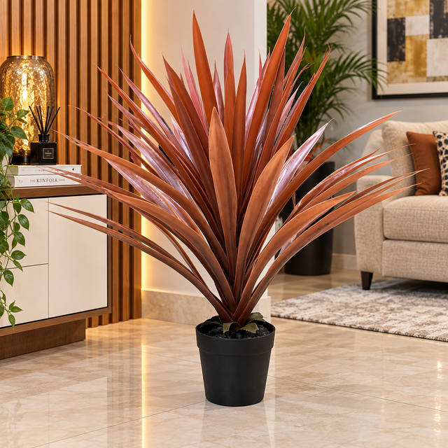 Real Touch Gladiolus Bonsai Plant 60cm 56 Leaves Home Office Decor Artificial Flowering Plants