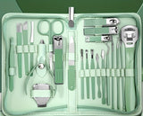30pcs Multicoloured Nail Clipper Set with Leather Case – Complete Grooming Kit- Furaha Finds Kenya