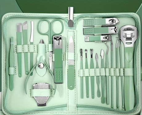30pcs Multicoloured Nail Clipper Set with Leather Case – Complete Grooming Kit- Furaha Finds Kenya