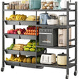 Multifunctional Strong Metallic Kitchen Rack with 8 Removable Baskets Storage & Organization