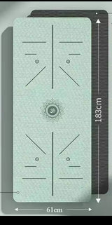 Furaha Finds 8mm thickened nonslip yoga mat for yoga, Pilates, and fitness. Size 183 x 61 x 0.8 cm, available in peach and green. Comfortable, durable, and easy to clean.