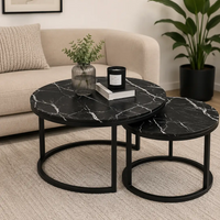 Modern Marble Nesting Coffee Table Set