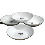 Luminarc Diwali White Soup Plates – 20cm Opal Glass Set of 6 Luminarc plate Uncategorized