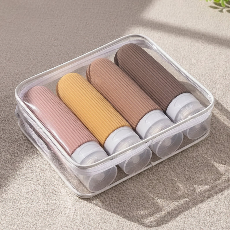 Silicone Travel Lotion Bottles Set of 4 Travel bottles Travel Bottles & Containers