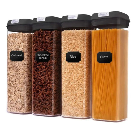 Acrylic Food Containers Set 4pc 1.9L Airtight Pantry Storage Containers Food Storage Containers
