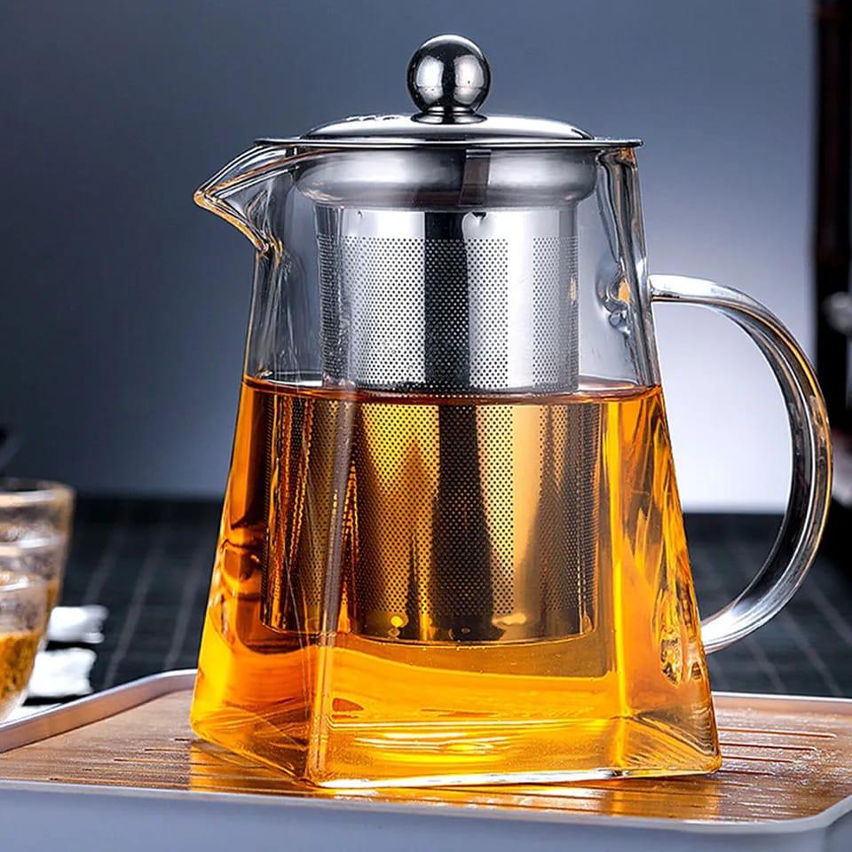 Borosilicate Glass Teapot with Infuser Nordic Style Heat Resistant 950ml Kettle- Furaha Finds Kenya