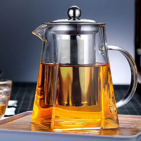 Borosilicate Glass Teapot with Infuser Nordic Style Heat Resistant 950ml Kettle- Furaha Finds Kenya