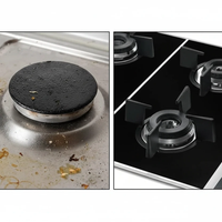 1 Set 5-Hole Gas Stove Pad Protective Cover – Anti-Dirty Non-Stick Reusable Stovetop Scratch Protector Pads Kitchen accessories Cooktop Protectors