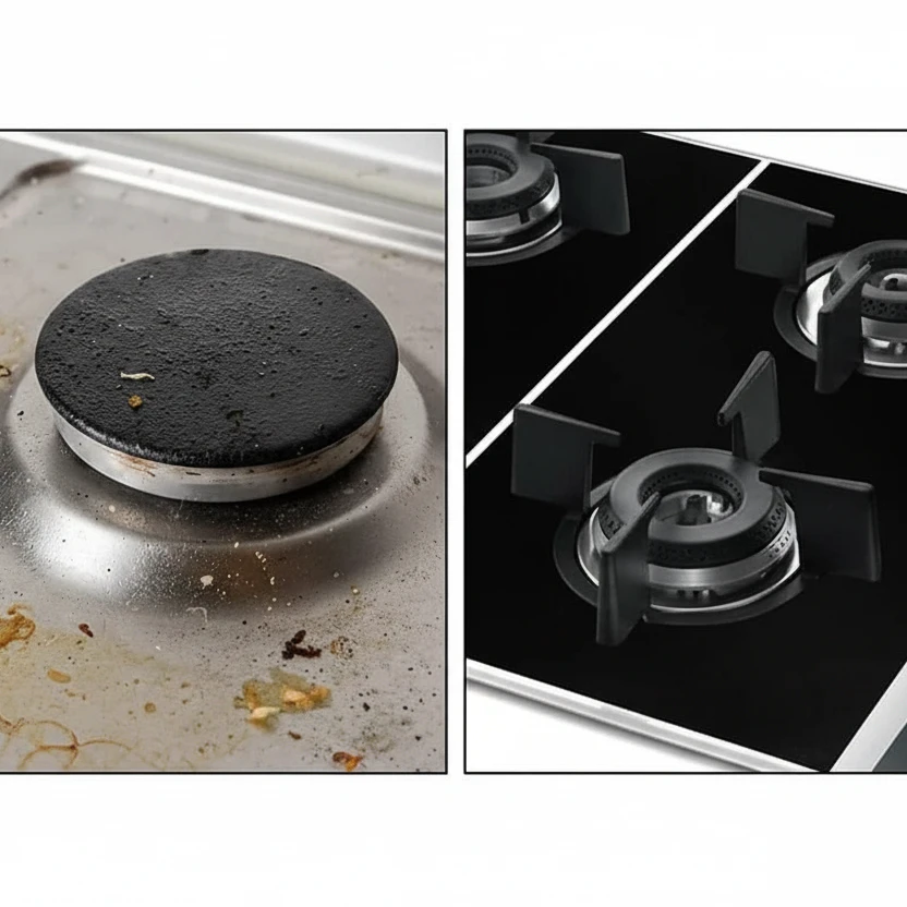 1 Set 5-Hole Gas Stove Pad Protective Cover – Anti-Dirty Non-Stick Reusable Stovetop Scratch Protector Pads Kitchen accessories Cooktop Protectors