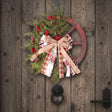 40cm Rustic Christmas Wheel Wreath Christmas Wreaths Wreaths & Garlands