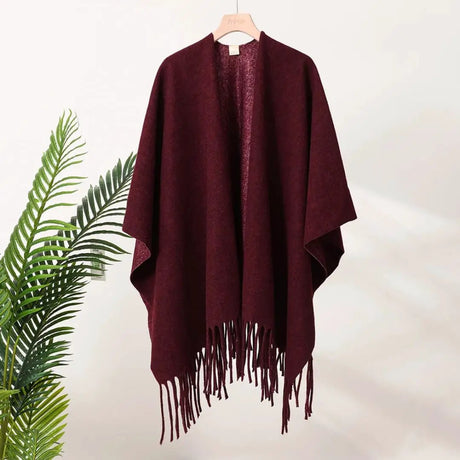 Fringe Poncho Wrap Shawl Cold essentials Scarves & Shawls