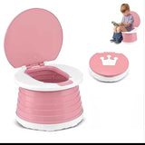 2-in-1 Children’s Folding Portable Toilet and Potty Training Seat with Disposable Bags