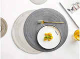 6pcs Elegant Round Woven Placemats Durable and Washable