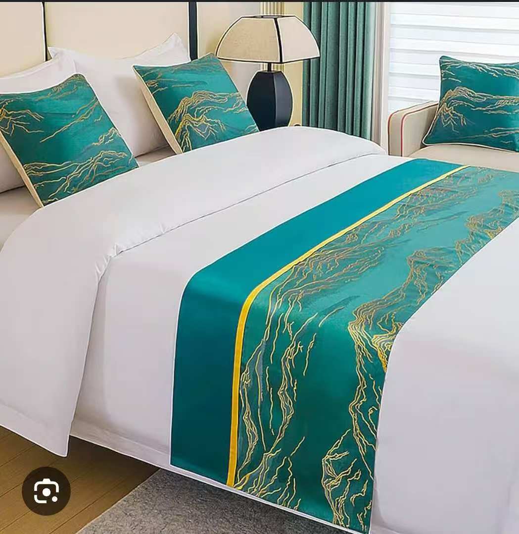 1pc Bedrunner with 2 Matching Pillowcases – Elegant Bedroom Decor Set