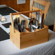 Large Bamboo Cutlery Organiser Cutlery Organiser Flatware Trays