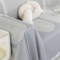 Chenille Jacquard Sofa Cover with Tassel Slipcovers