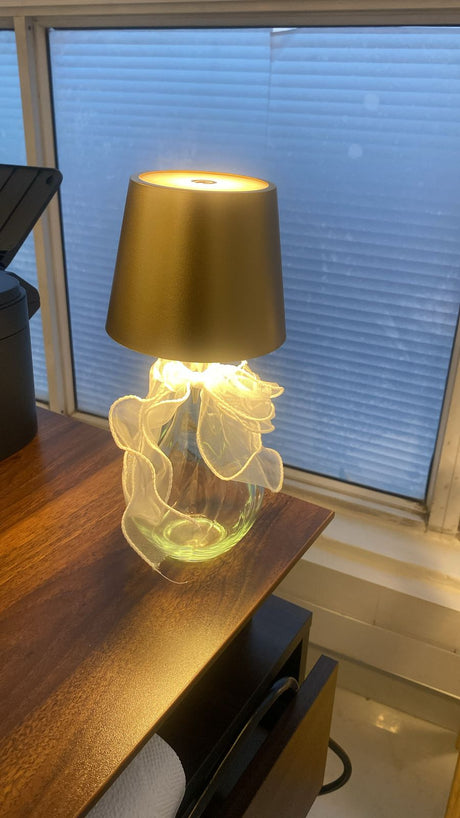 Wireless LED Bottle Lamp with Ribbon USB Rechargeable with 3 Lighting Modes