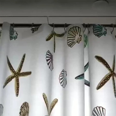 Shower Curtains with Hooks 180x200cm Waterproof PEVA Bathroom Curtain