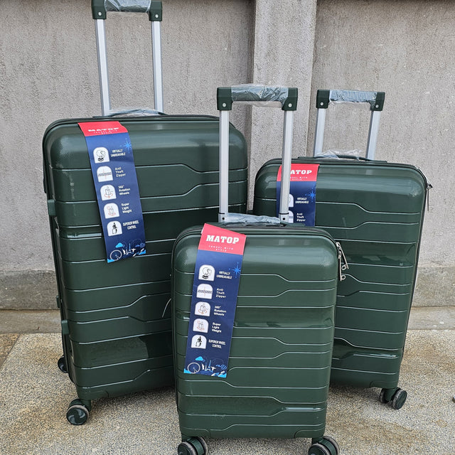 3 in 1 Luxurious Unbreakable PP Suitcase Set – Sleek, Strong & Stylish