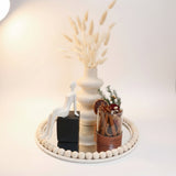 Boho Beaded Round Mirror & Tray Mirror Mirrors