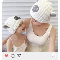 Microfiber Hair Drying Towel Wrap Cap with Bowknot Hair drying towel