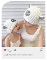 Microfiber Hair Drying Towel Wrap Cap with Bowknot Hair drying towel