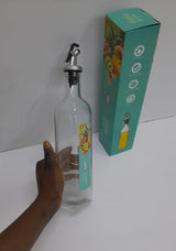 Furaha Finds Space Saver Glass Oil Dispenser