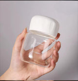 6pcs Multifunctional Glass Cups with Leak-Proof Lids – 300ml