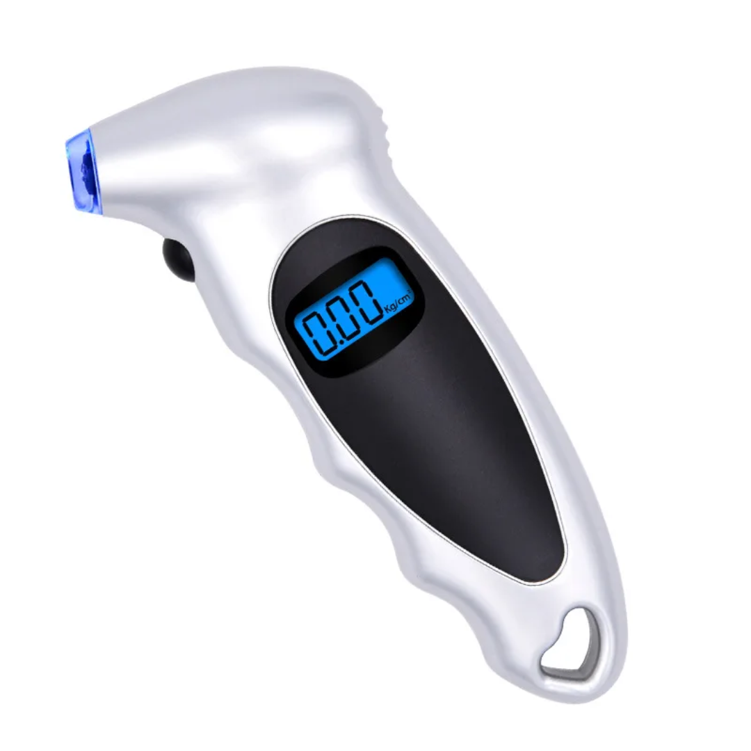 Digital Tire Pressure Gauge – 100 PSI with LCD Backlight and 4 Measurement Settings