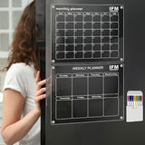 2pcs Magnetic Monthly and Weekly Fridge Planner Set – Acrylic 40 × 30 cm