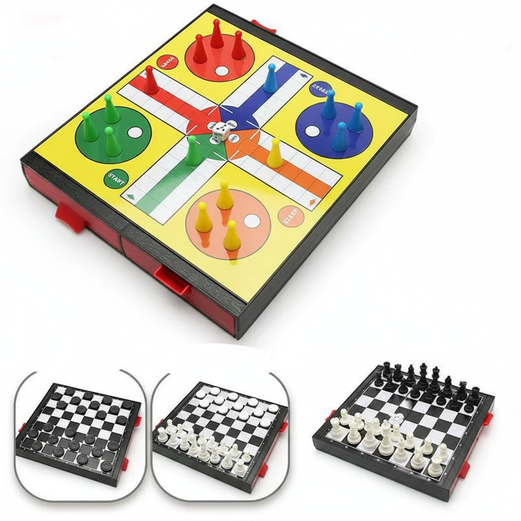 3-in-1 Magnetic Games Set Board games Board Games