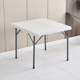 Foldable Square Multipurpose Plastic Table with Steel Legs