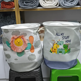 Fabric Storage Basket - Dinosaur Print, Foldable Kids Organiser Home & Garden Household Storage Containers