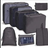 Furaha Finds 8pcs Travel Luggage Organizer Set with Toiletry Bag
