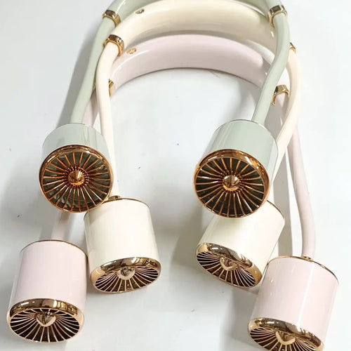 Gold Hanging Small Neck Fan Fans