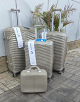 4 in 1 Luxurious Unbreakable Suitcase Set with Spinner Wheels and Telescopic Handle