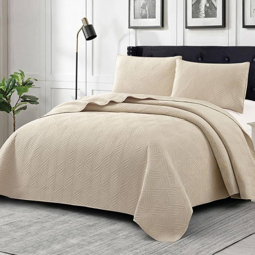 High Quality Ultrasonic Bedspread Set with 2 Pillow Cases Size 6x7