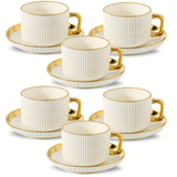 32pcs Gold Realm Porcelain Dinner Set Elegant Full Service for 6.- Furaha Finds Kenya