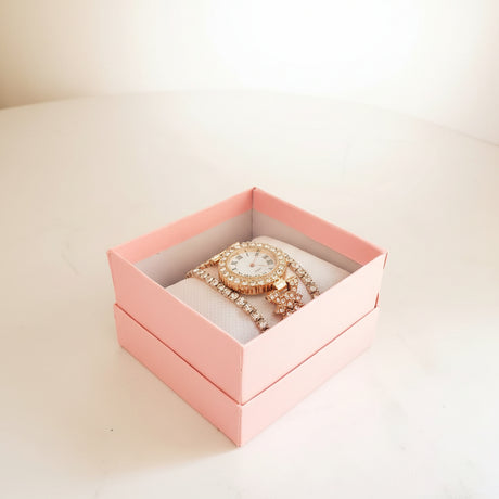 3 in 1 Ladies Watch & Bracelet Set Jewelry Sets