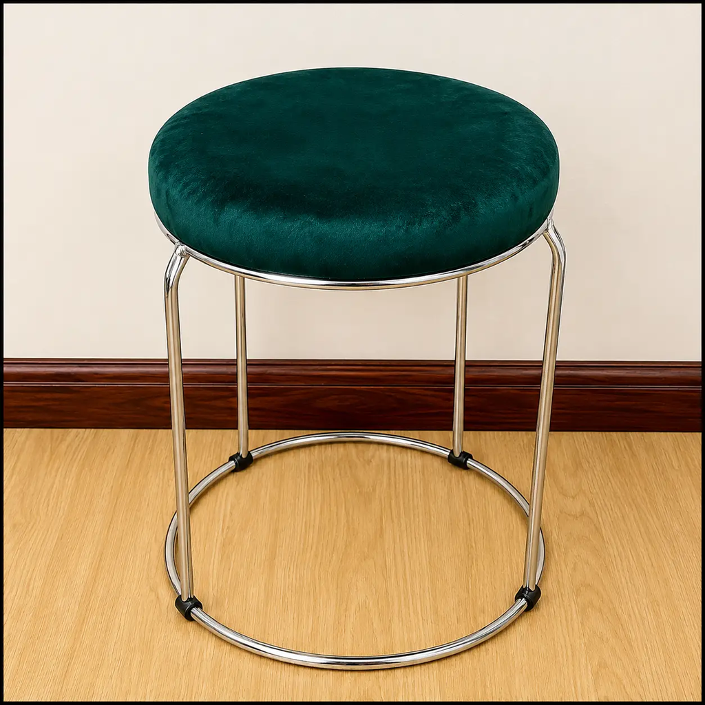 Modern Velvet Accent Stool Dining Chairs Bar Stools