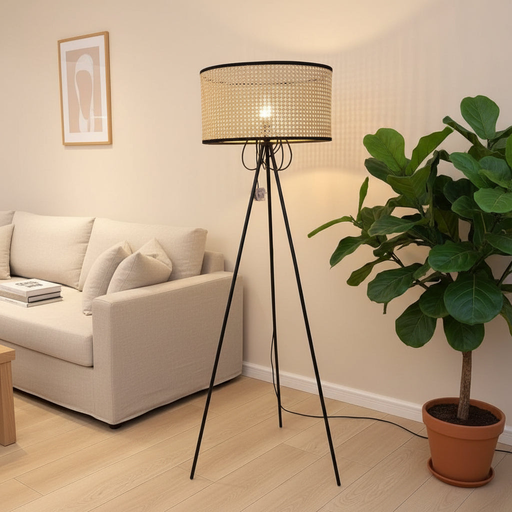 Rattan Floor Lamp Floor lamp Lamps