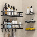 Rustproof Wall-Mounted Shower Corner Caddy Adhesive Bathroom Organizer Shelf Wall-Mounted Caddies