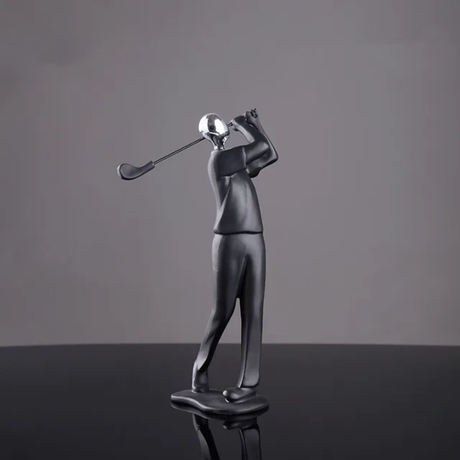 Furaha Finds Golfer Sculpture Ceramic Decor Piece
