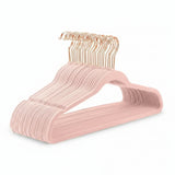 Rose Gold Velvet Antislip Hangers Set Closet Organizer Hangers