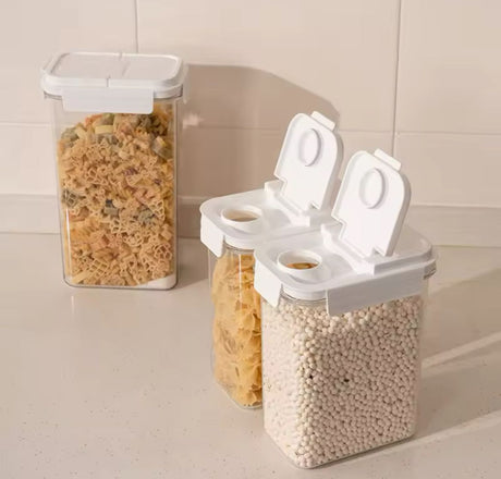 BPA Free Acrylic Cereal Jar 2300ml Food Grade Container with Flip Top Lid.