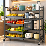 Metallic Kitchen Rack With 8 Removable Baskets Storage & Organization